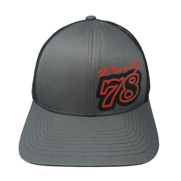 Daily 78 Snapback Trucker Hat Gray OS Adjustable Mesh Back Pacific Headwear - Picture 1 of 9